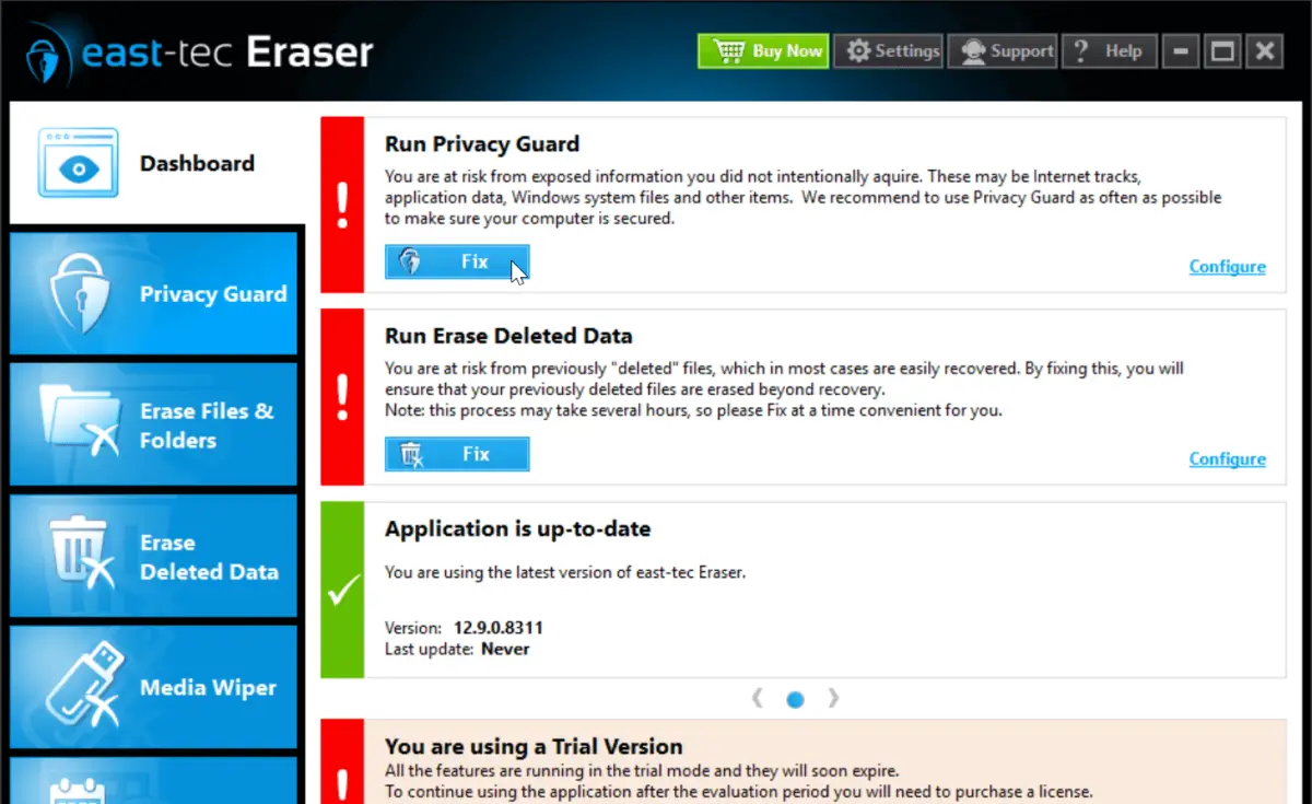 PixelHealer - is free because it's supported by East-Tec! Protect your privacy, cover your tracks!